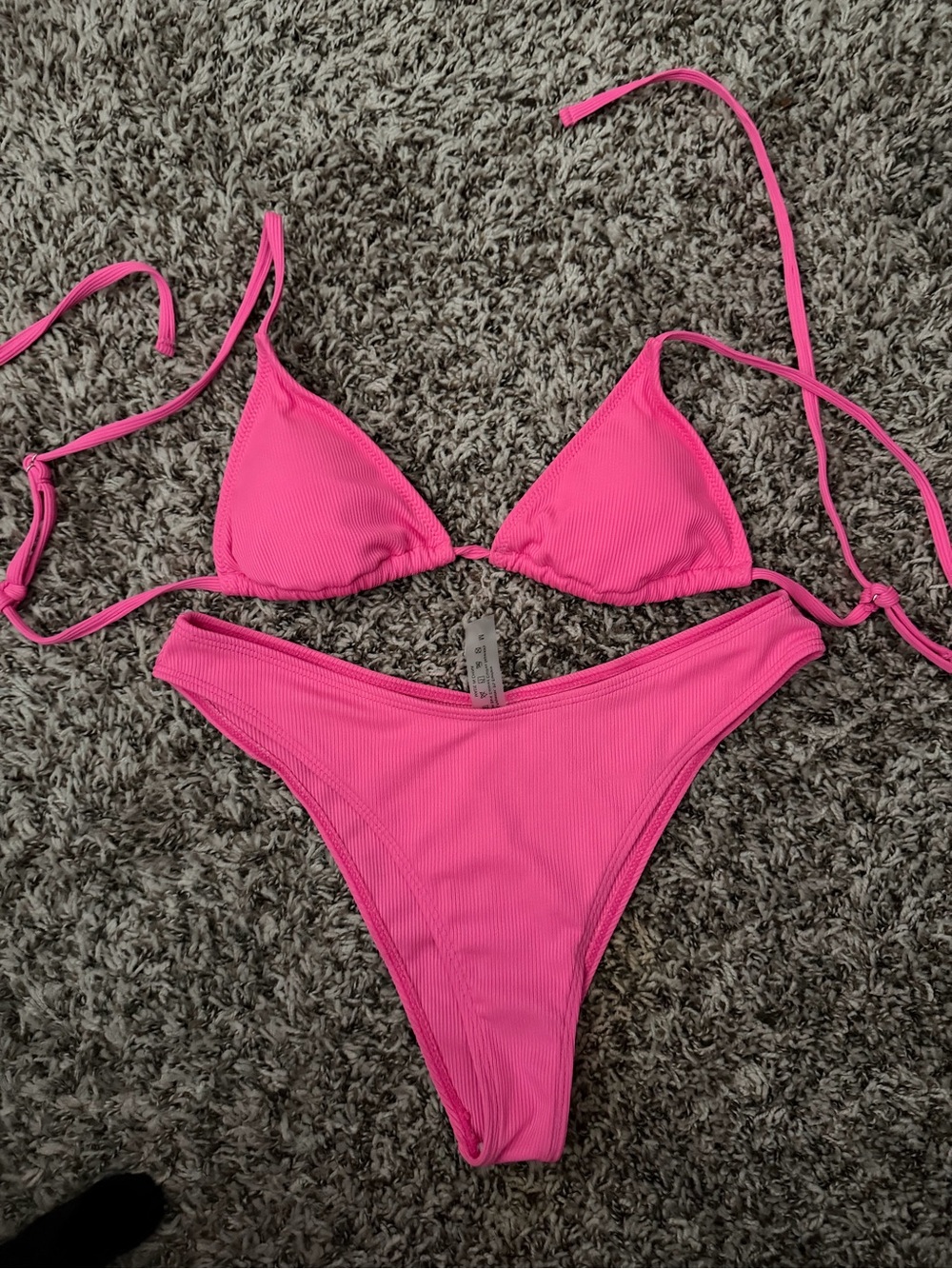 Women’s Pink Triangle Bikini Set